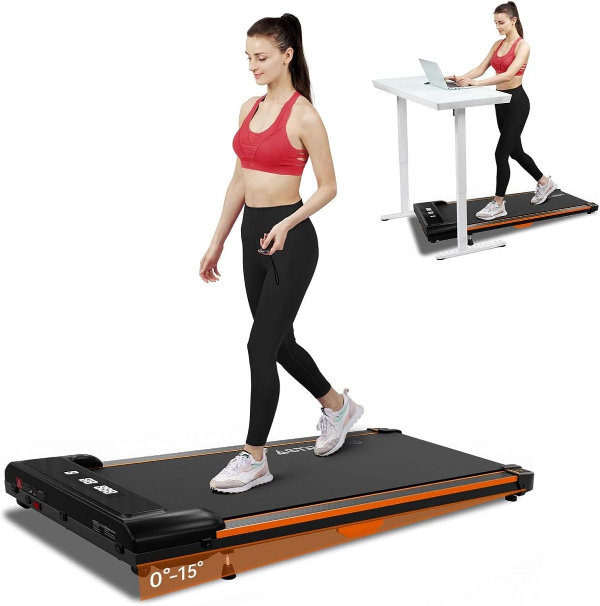 GTRACING Portable Treadmill with Remote Control Utmost 300 lbs Capacity