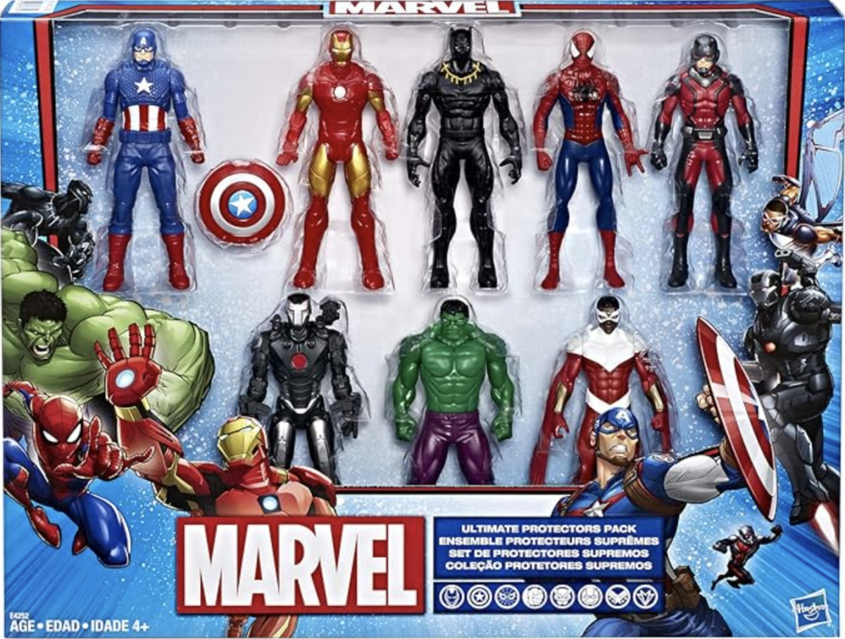 8-Pack Marvel Avengers Action Figure Set (Iron Man, Hulk, Black Panther, Captain America, Spider Man, Ant Man, War Machine & Falcon!)