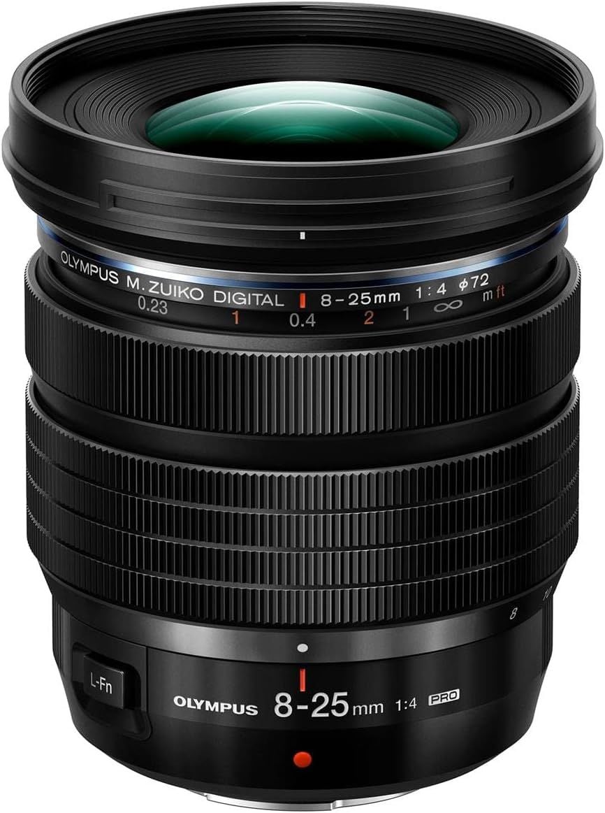 OM SYSTEM Compact Ultra-Wide 8-25mm F4.0 PRO Lens for Micro Four Thirds | Weather-Sealed | Manual Focus Clutch