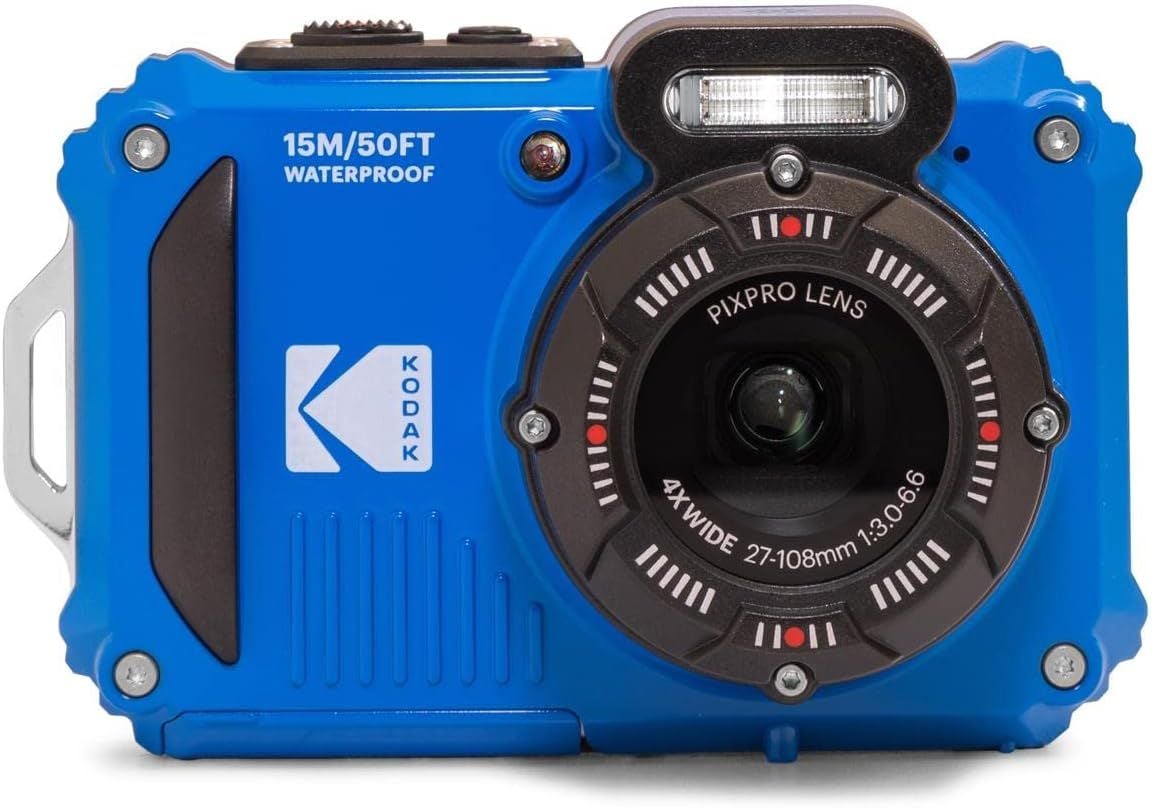 KODAK PIXPRO WPZ2 Rugged 16MP Waterproof and Shockproof Camera with WiFi 4X Optical Zoom 1080P HD Video and 2.7" LCD Screen