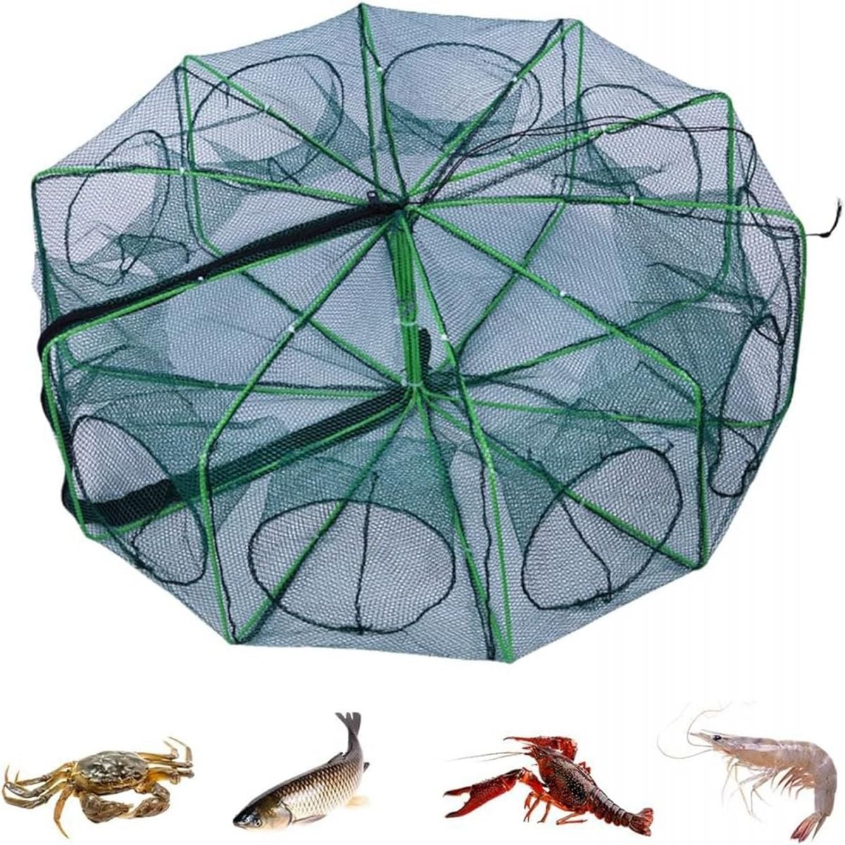 Generic 2024 Magic Foldable Fishing Trap Kit for Minnows Shrimp Crawfish and Crabs
