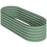 Outsunny Galvanized Raised Garden Bed Green 4.9x2ft