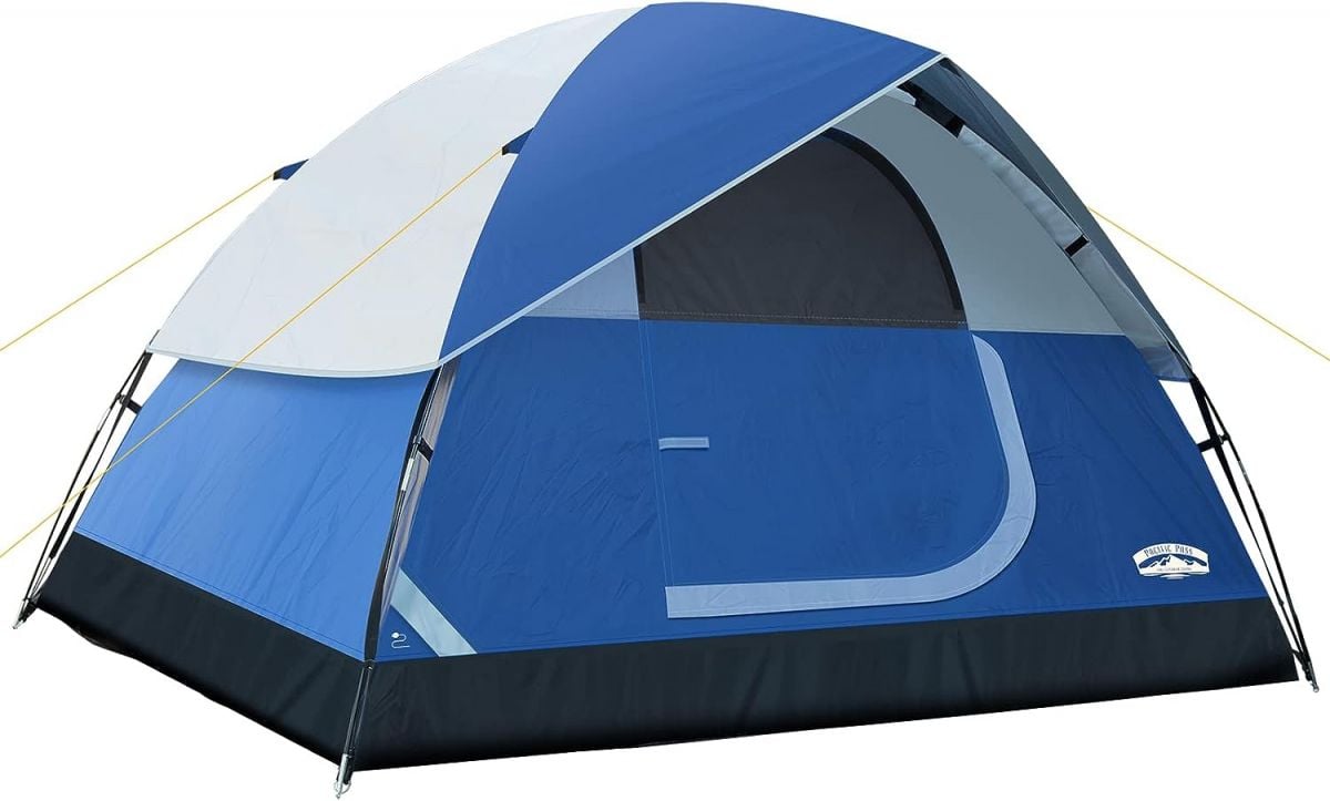 Pacific Pass Family Dome Tent with Removable Rain Fly for 2-6 People Quick and Simple Setup for Outdoor Camping