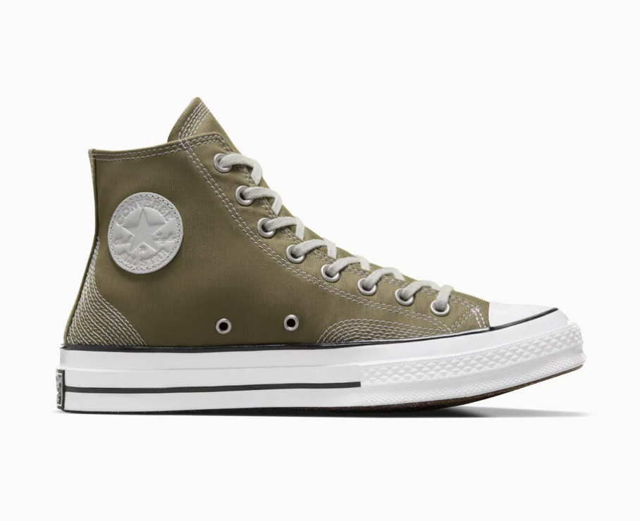 Converse Men's or Women's Chuck 70 Multi-Stitch Shoes (Green)
