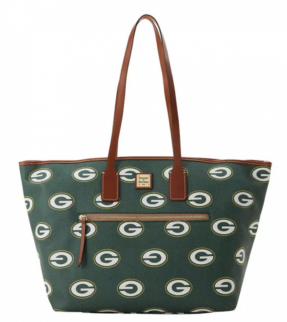 Women's Dooney & Bourke Green Bay Packers Sporty Monogram Large Zip Tote Bag - Green