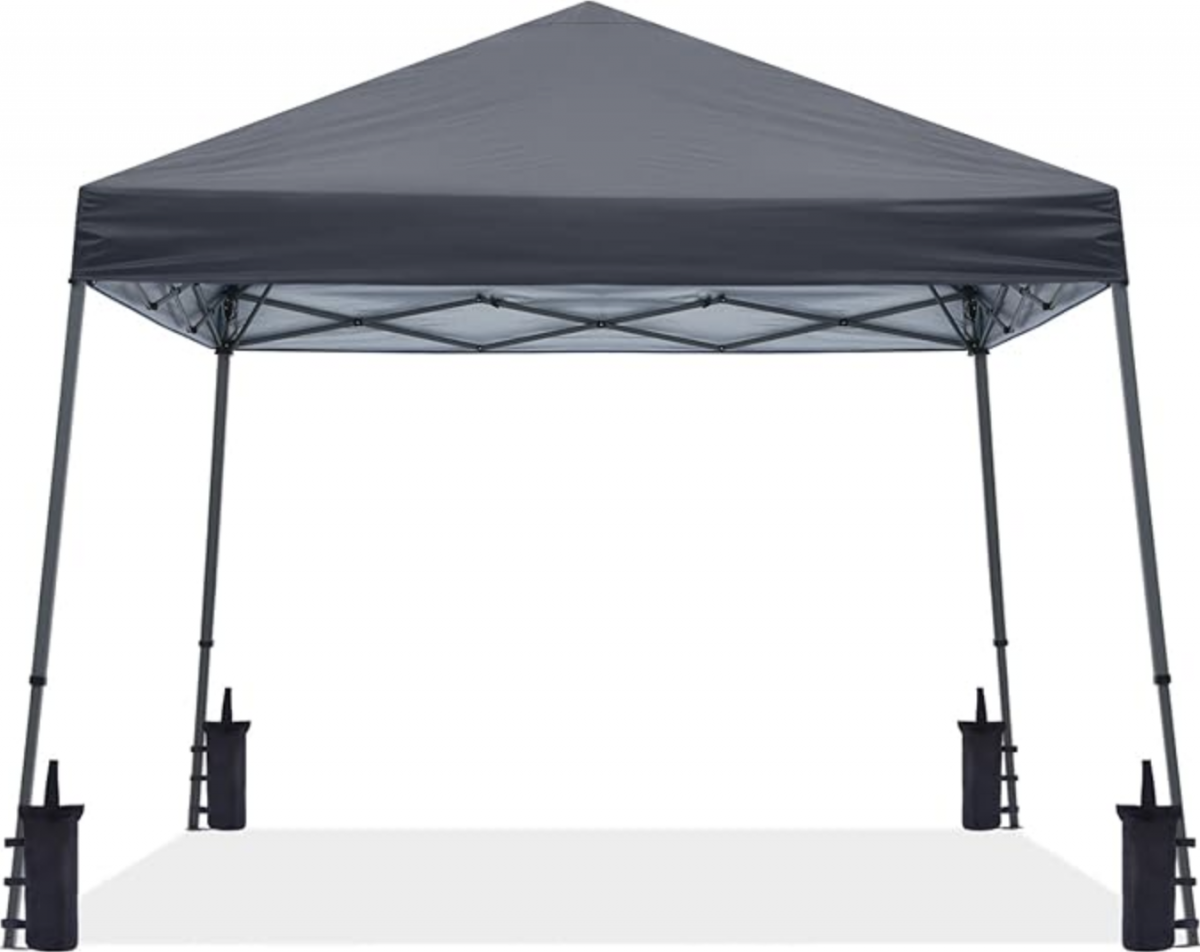 ABCCANOPY Stable Pop up Outdoor Canopy Tent 10 x 10 ft Base / 8 x 8 ft Top, Dark Gray