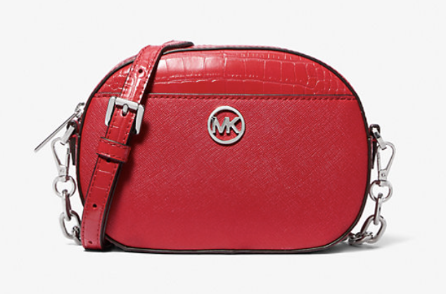 Michael Kors Jet Set Glam Leather Crossbody Bag