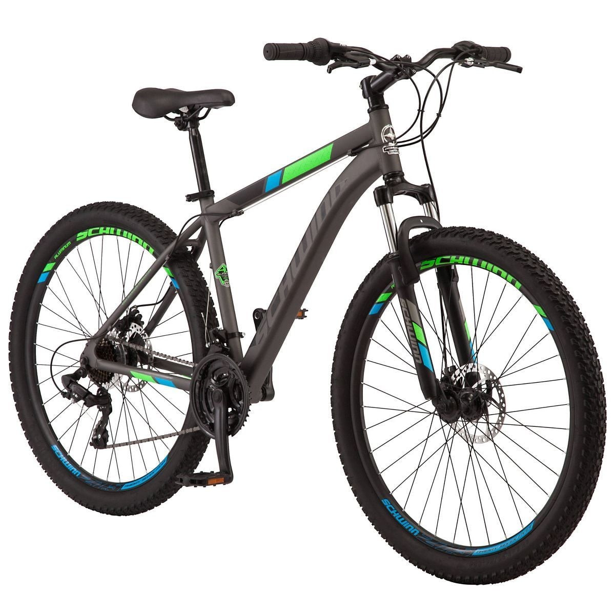 Schwinn 27.5-Inch Mountain Pass Men’s Bike in Matte Gray