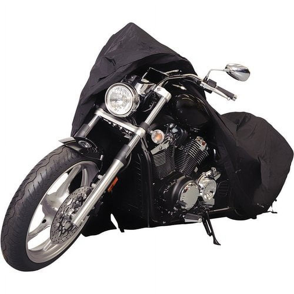 Budge Industries Heavy-Duty Black Waterproof Motorcycle Cover for Sports and Trailer Use