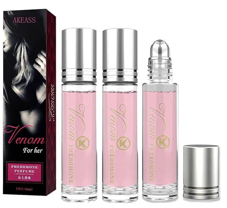 AKEASS 3Pcs Phero Perfume - Lunex Phero Perfume - Phero Perfume for Women, Ferromont Perfume for Women, Roll On Perfume Phero Oil, Portable Perfume Long Lasting Female