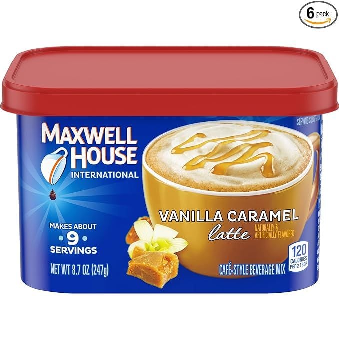 Maxwell House Vanilla Caramel Coffee, 6 Cans