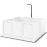 PawHut Whelping Box for Puppies with Pee Pad, Pig Rail, Adjustable Door, White