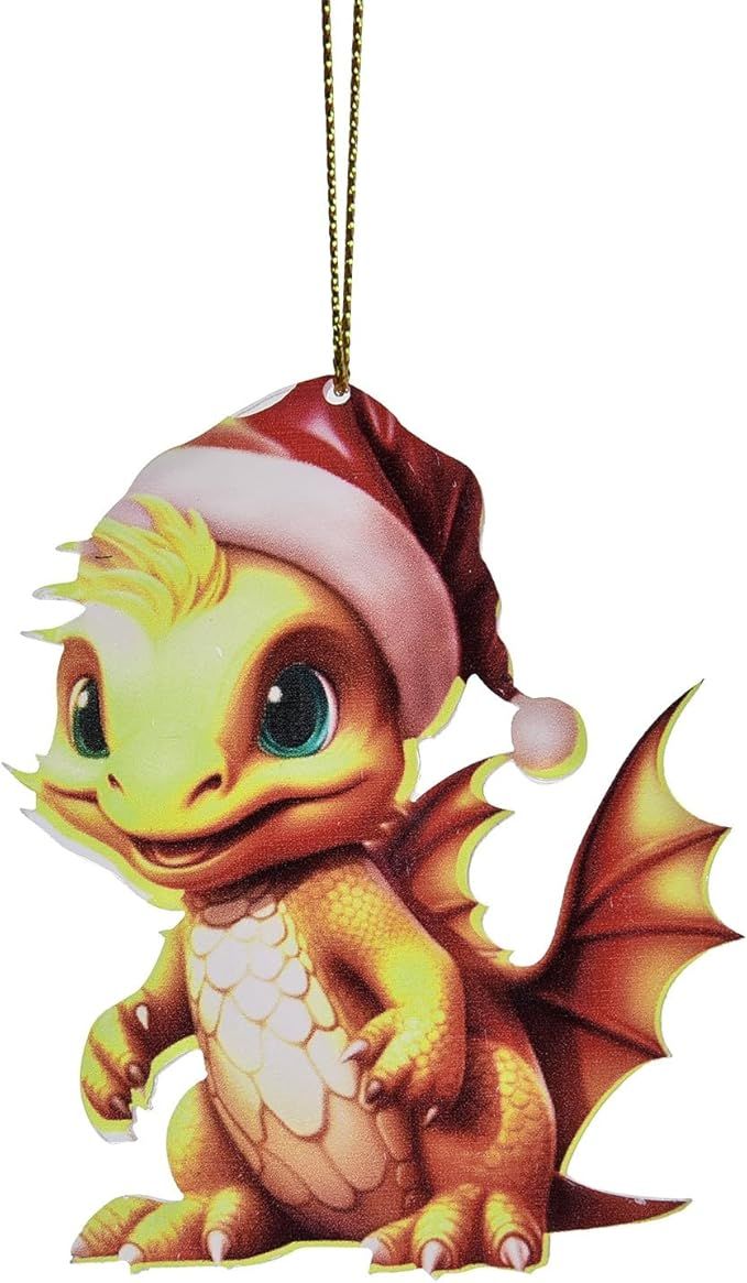 Generic Adorable Dragon Baby Christmas Car Ornaments Cute Acrylic Holiday Decorations