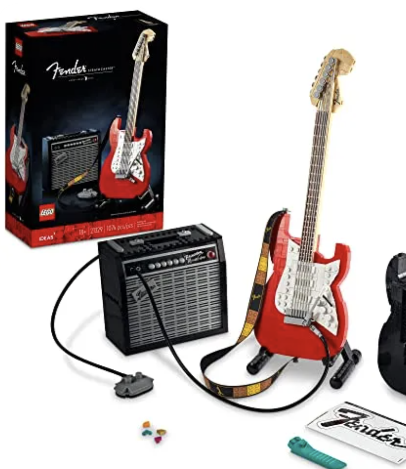 1074-Piece LEGO Ideas - Fender Stratocaster (21329, 2021) at Amazon