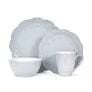 Pfaltzgraff Serephina Stoneware Dinnerware Set, 16 Piece, White