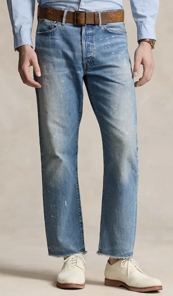 Polo Ralph Lauren Men's Heritage Straight-Fit Distressed Jeans - Habana