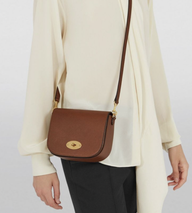 Small Darley Leather Crossbody Bag In Oak