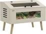 PawHut 29 Gallon Reptile Tank with Glass Windows for Snakes, Lizards Horned Frogs & Chameleons, Gray