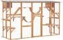PawHut Catio Playground Cat Window Box Outside Enclosure with Shelves & Bridges, Yellow