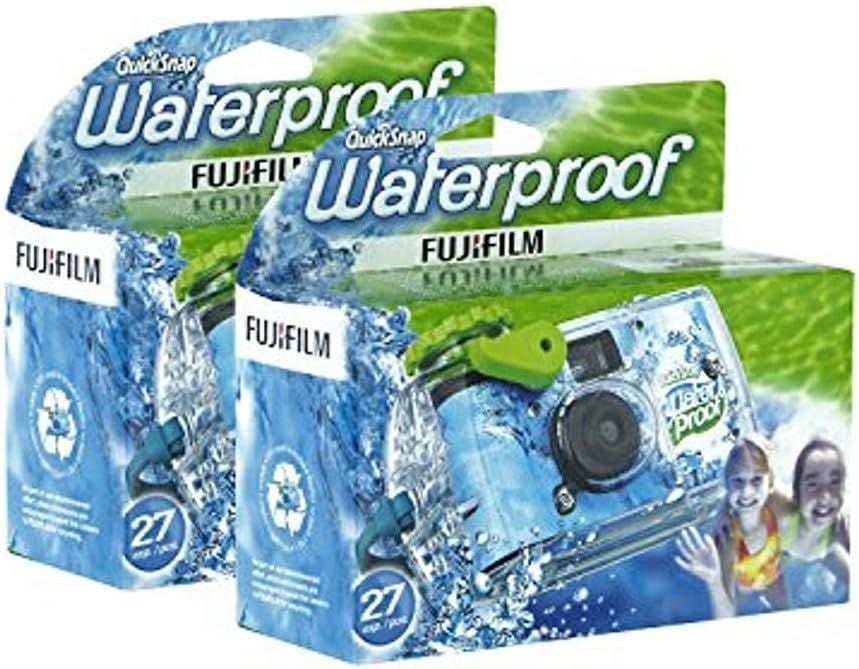 Fujifilm QuickSnap Waterproof 35mm Underwater Pool Camera Twin Pack