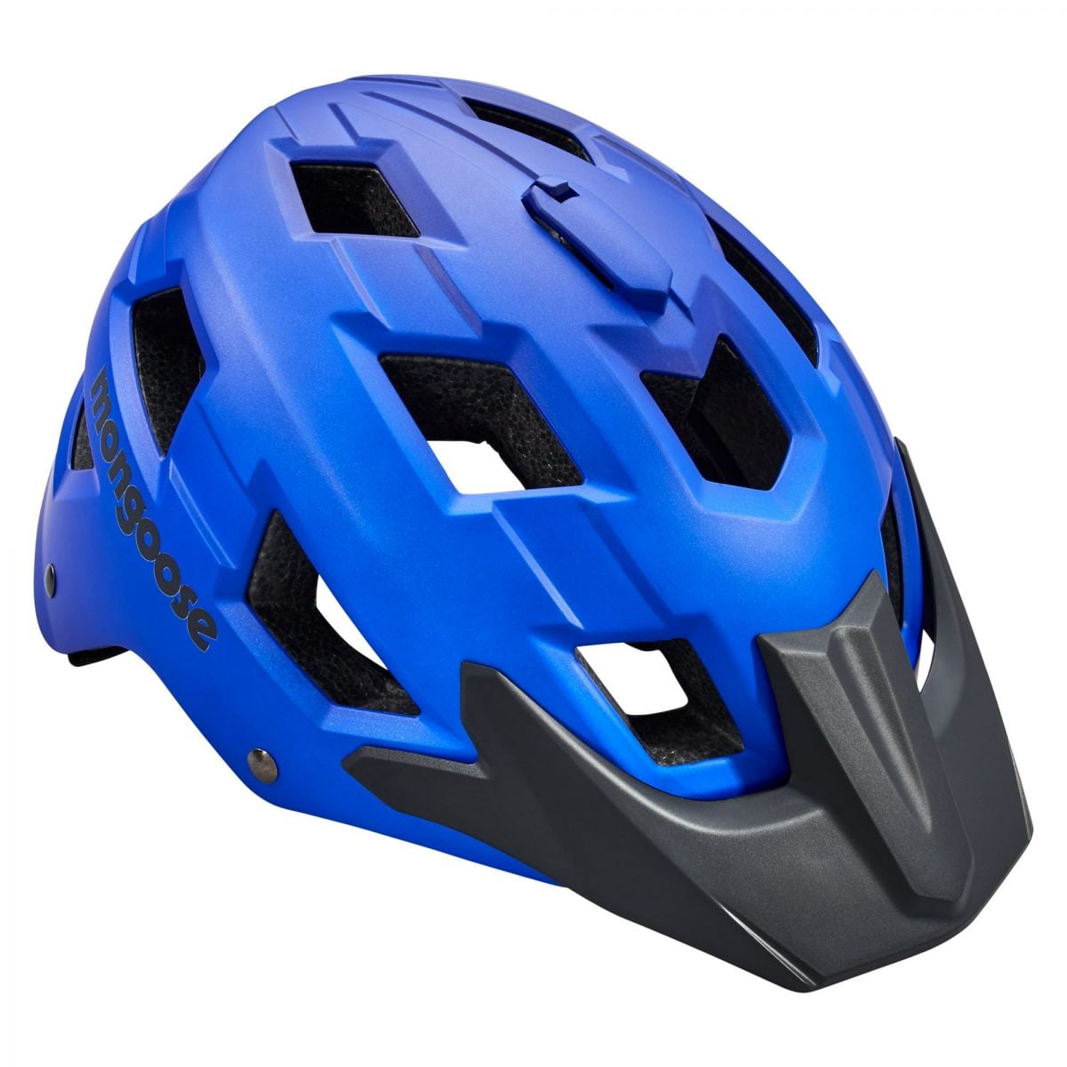 Mongoose Bicycle Blue Bike Helmet with Built-In Camera Mount for Ages 8-13