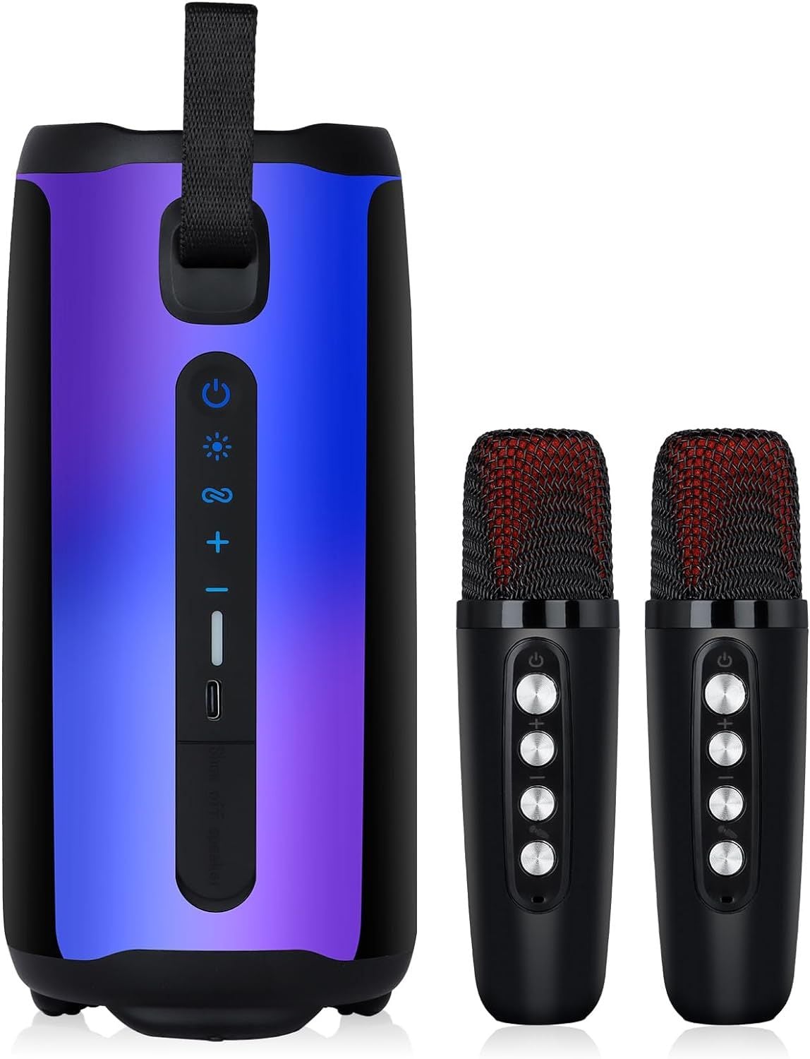 Lanlelin Portable Karaoke System for Kids with Dual Microphones for Indoor and Outdoor Fun