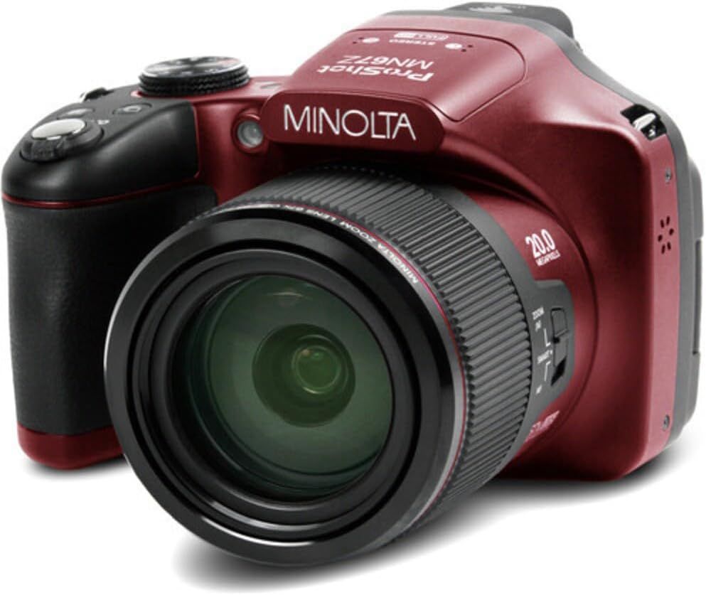 Minolta 20MP HD Camera with 67x Zoom 1080p Video 16GB SD Card