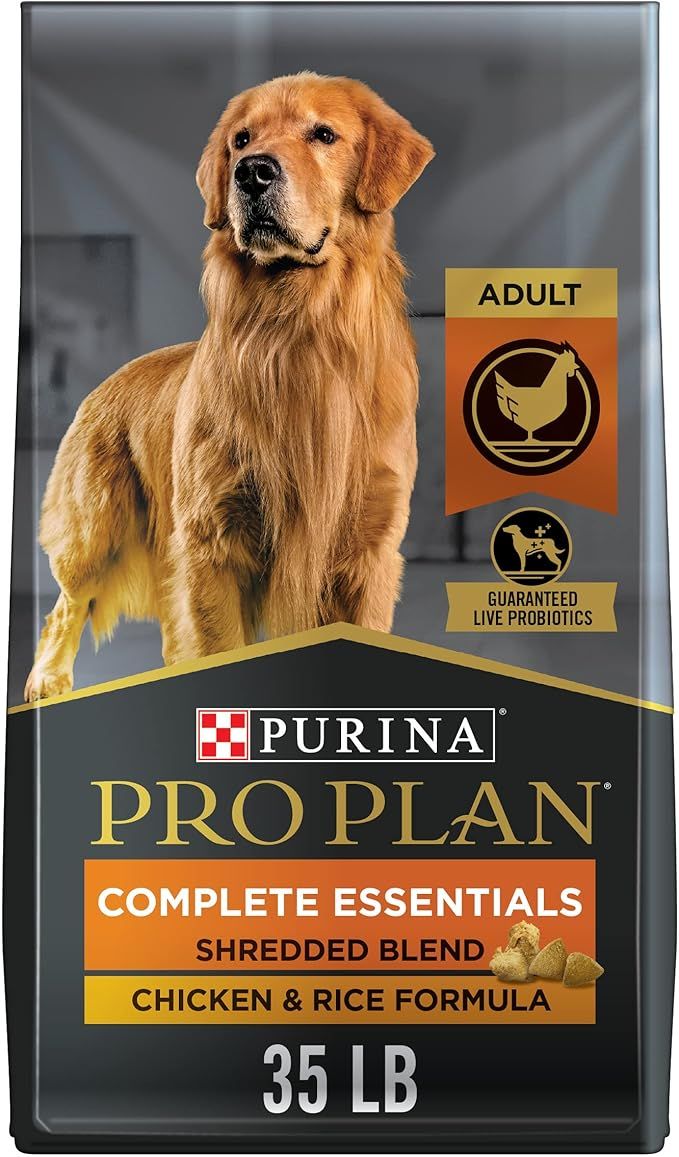 Purina Pro Plan High Protein Dog Food With Probiotics, Shredded Blend Chicken & Rice Formula, 35 lb. Bag
