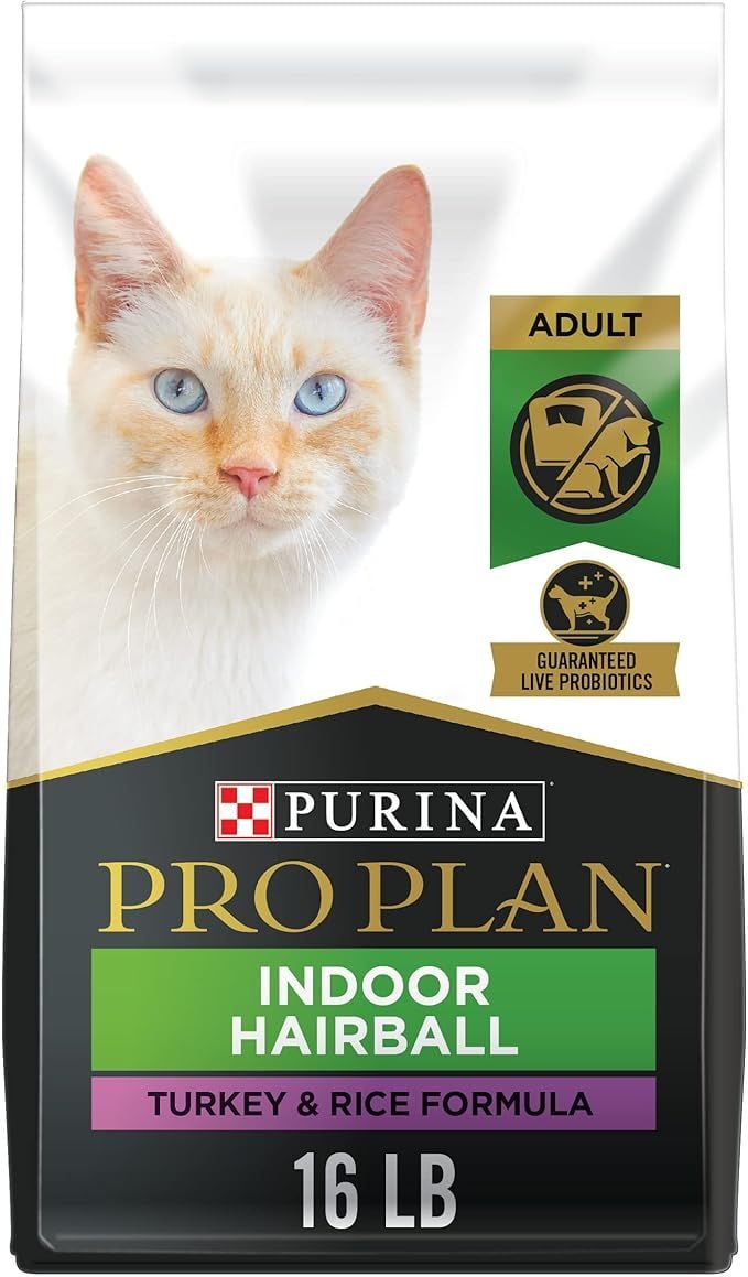 Purina Pro Plan Indoor Cat Food, Turkey and Rice Formula, 16 lb. Bag