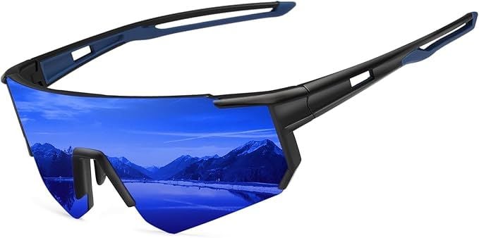 SPEEDHYUN Men's Polarized UV Protection Sports Sunglasses for Cycling Fishing Driving Running