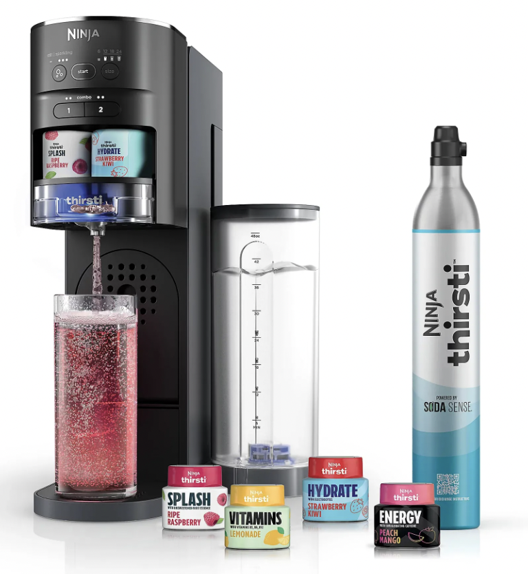 Ninja Thirsti Sparkling and Still Drink System w/ CO2 & Drops