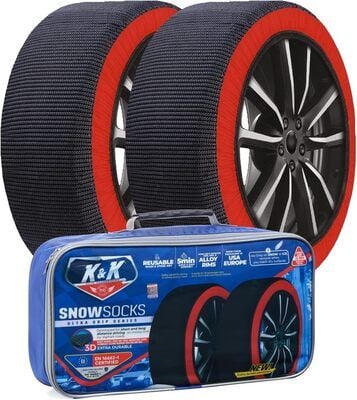 KNK Boutique Snow Socks for Tires Alternative for Tire Snow Chain for Cars SUVs Trucks