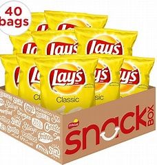 Lay's Classic Potato Chips, Fun of Your Childhood, 1 Ounce Bag (Pack of 40)