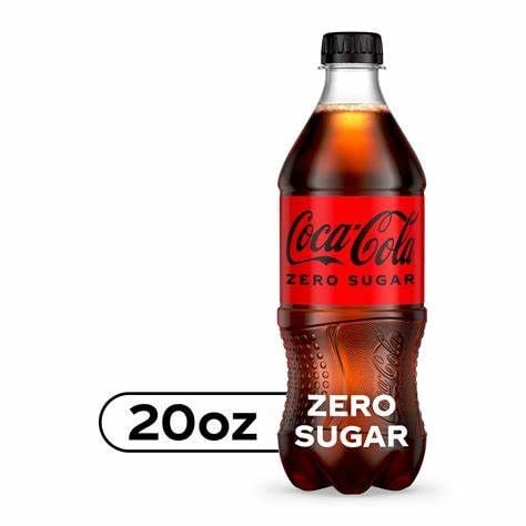 Coca-Cola Classic Drink, Zero Sugar Soda Pop, 20 fl oz Bottle