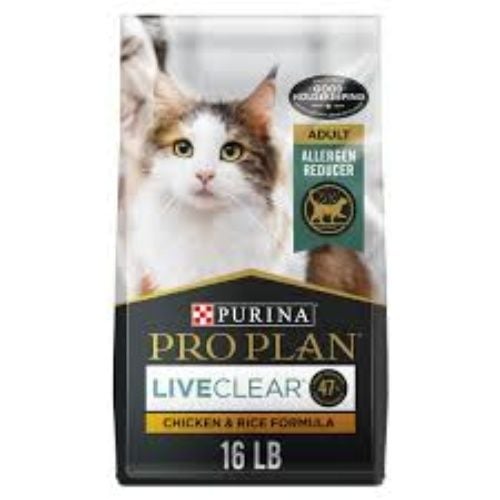 Purina Pro Plan High Protein Liver Clear Dry Cat Food, Chicken and Rice, 16 lb Bag