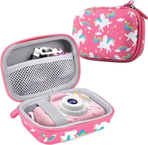 Leayjeen Pink Unicorn Protective Case for Kids' Digital Cameras Perfect Christmas Gift