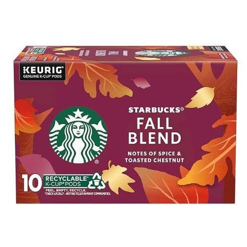 Starbucks Fall Blend for Keurig Brewers, K-Cup Pods, 1 Box (10 Pods)