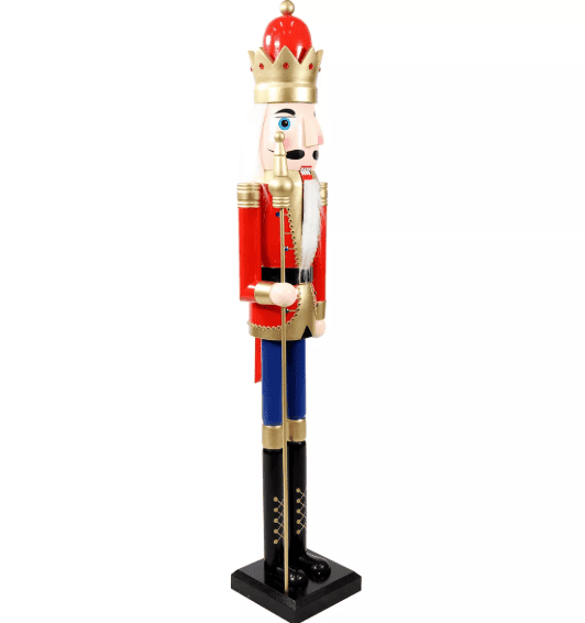 Sunnydaze Arnold the Strong Indoor Decorative Traditional Christmas Wooden Nutcracker Statue, 48-Inch