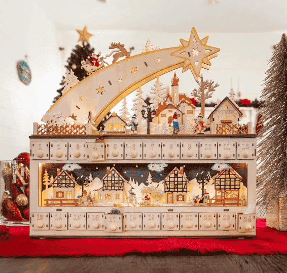 Best Choice Products Wooden Christmas Advent Calendar