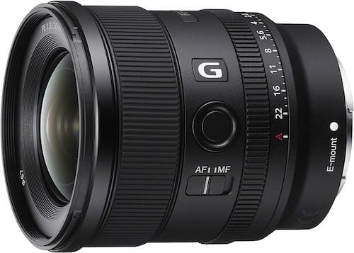 Sony FE 20mm F1.8 G Ultra-Wide Prime Lens for Full-Frame Cameras Model SEL20F18G Black