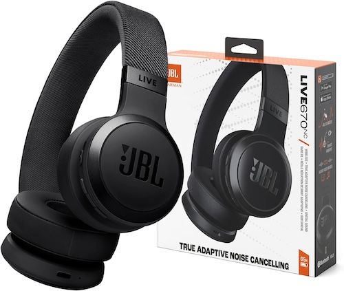 JBL Live 670NC Wireless On-Ear Headphones with Noise Cancelling Ideal Holiday Gift