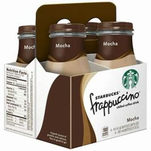 Starbucks Frappuccino Chilled Coffee Drink, Mocha Iced Coffee, 9.5 oz, 4 Pack Bottles