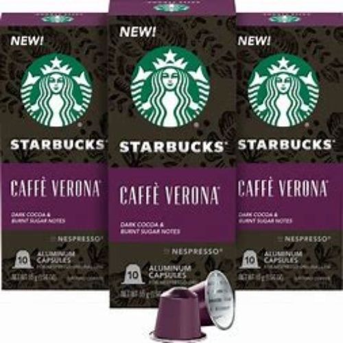 Starbucks Nespresso Caffe Verona, Dark Cocoa & Burnt Sugar Notes, 3 Pack