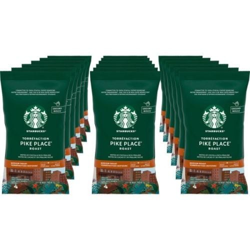 Starbucks Ground Coffee, Pike Place, Medium Roast, 18 Packs