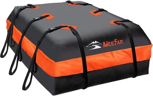 MeeFar Waterproof 20 Cubic Feet Car Roof Cargo Bag with Straps Anti-Slip Mat and Lock