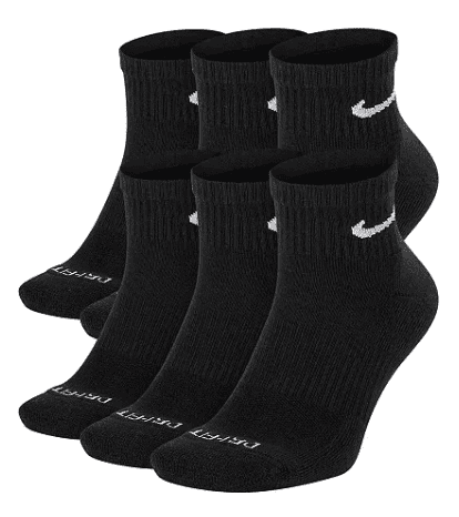 Nike Unisex 6-Pk. Dri-FIT Quarter Socks