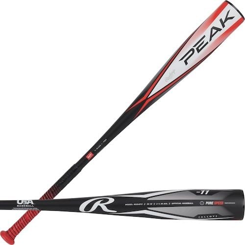 Rawlings Peak USA Baseball Bat 2 5/8" Barrel -5 -10 -11 Drop 1 Piece Alloy