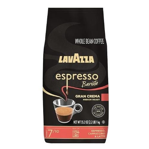 Lavazza Espresso Barista Gran Crema Whole Bean Coffee Blend, Medium Roast, 2.2 lb, 35.2 Ounce (Packaging May Vary)