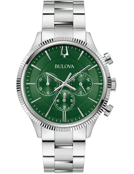 Bulova Men's Chronograph Stainless Steel Bracelet Watch 42mm
