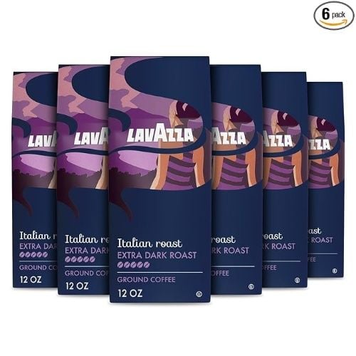 Lavazza Italian Roast Ground Coffee, Extra Dark Roast, 12 oz